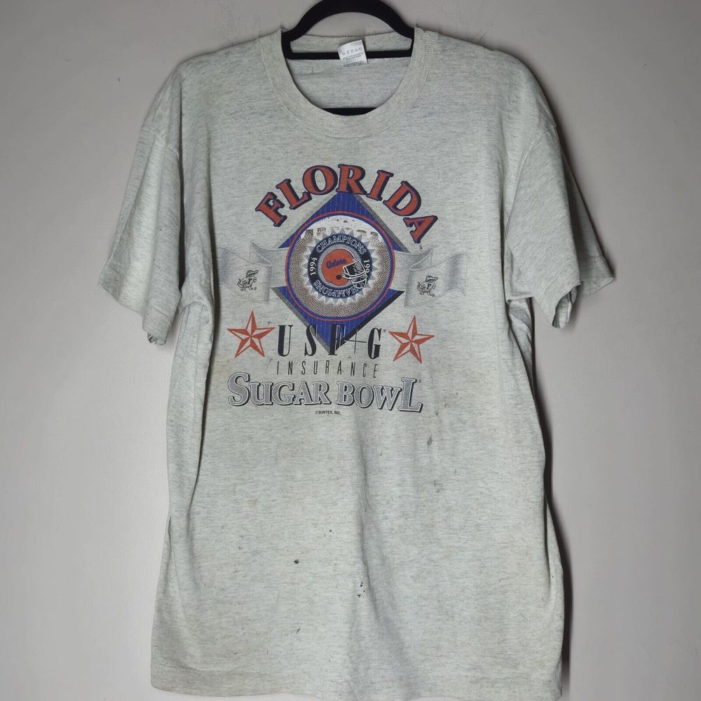 Vintage Florida Gators Shirt Mens Large UF SEC Champs 1994 Sugar Bowl Distressed